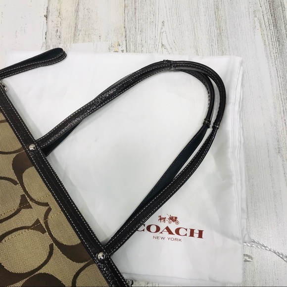 Coach Signature Stripe Tote Shopper - Picture 3 of 8